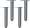 SZLXJMFL Tischbeine Grau, 4er Set Tischbeine, Höhenverstellbar: 6-40cm Sofasfüße Vierkant Schrank Füße Couchtisch Beine Sockelfuß Tischfüße Aluminiumlegierung Mit Schrauben-40cm/15.7