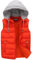 YOUTHUP Men's Outwear Gilets Winter Padded Gilet with Hood Thick Puffer Quilted Body Warmer Sleeveless Jacket Orange, M