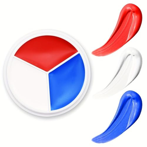 Peinture corporelle, bleu, blanc, rouge, maquillage pour enfants, fête, maquillage de fan de France, maquillage de carnaval, Halloween, doux pour la peau, lavable, pas facile à sécher, couleurs de