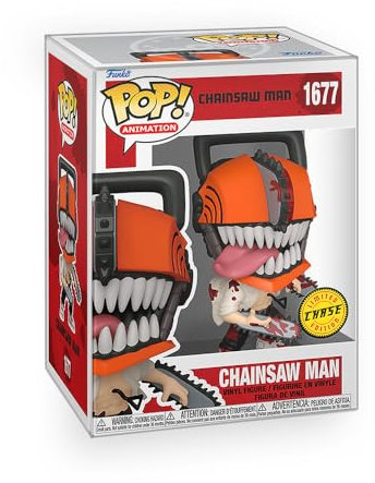 Epic Collectibles Anime: Chainsaw Man - Bloody Chainsaw Man (Chase Variant) Vinyl Figure Bundle with Compatible Funko Pop Box Protector
