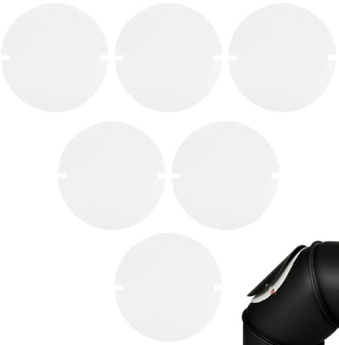 NOPKESV 6 pezzi Fibra Ceramica Guarnizione per Stufa a Pellet Guarnizioni Stufa Pellet Resistente al Calore Fino a 1400°C (Ø 120-150 mm)