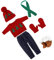 1 Satz Puppe Weihnachtskostüm Weihnachtspullover Puppenzubehör Puppe Verkleiden Puppen-weihnachtskleidungs-Requisiten Puppenkleidung Outfits Pyjama Kleidung Für Puppen Baumwolle ibasenice