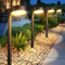 BUCASA Solarlampen für Außen Garten, 4X12 LEDs Helle Solarleuchten für Außen mit Längere Arbeitzeit, IP65 Wasserdicht Solarleuchten Garten Deko für Rasen Terrasse Hof Balkon Gehweg Geschenke