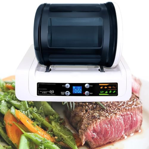 GESAIDES Fleisch-Tumbler-Mariniergerät, Automatische Elektrische Kommerzielle Vakuum-Tumbler-Mariniermaschine, Kanister-Fleisch- und Gemüse-Mariniergerät, für Hühnchen, Burger, Speck