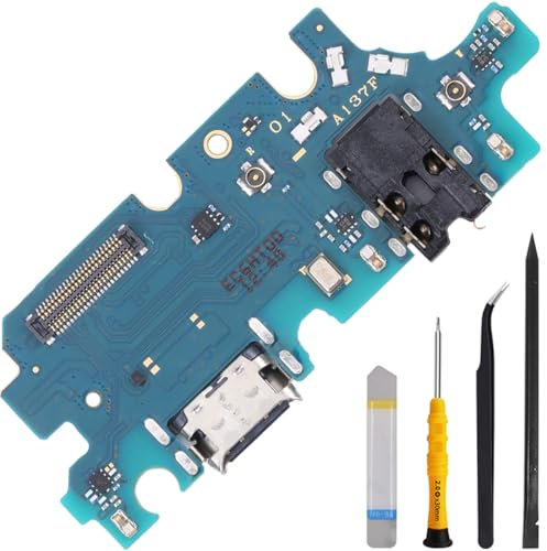 ZHUROUPU Reemplazo del Puerto de Carga USB Compatible con para Samsung Galaxy A13 4G A135F, Placa de Repuesto del Conector Micro USB para micrófono/Conector de Auriculares con Herramientas