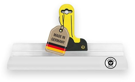 ELITE Wandspachtel SoftGrip – Rostfreier Edelstahlspachtel - Made in Germany für großflächiges Spachteln (Q3 & Q4) – Ansatzfreies Glätten durch abgerundete Ecken, für Trockenbau & Putzarbeiten (40 cm)