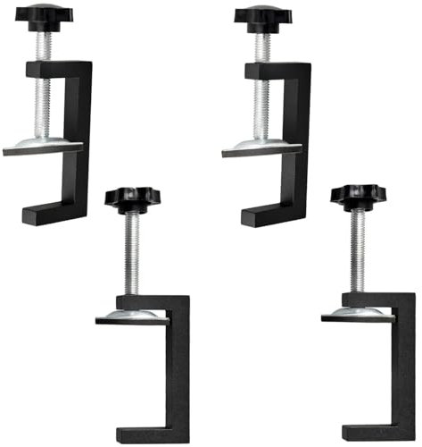 Anwangda 4PCS G Clamp for Woodwork, Heavy Duty Screw G-Clamps, Adjustable Screw Small Clamps, Universal Table Clamps, Black