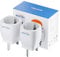 Bigfish European to UK Plug Adaptor 2 Pack, EU to UK Plug Adapter, France, Italy, Spain, Germany, etc. 2 Pin to 3 Pin, Not Suitable for UK 2 Pin, White