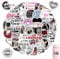 Dark Romance Sticker,50 Stück Dunkle Aesthetic Leser Sticker Set,Wasserdichte Dark Romanticism Aufkleber für Scrapbook Skateboard Laptop Wasserflasche