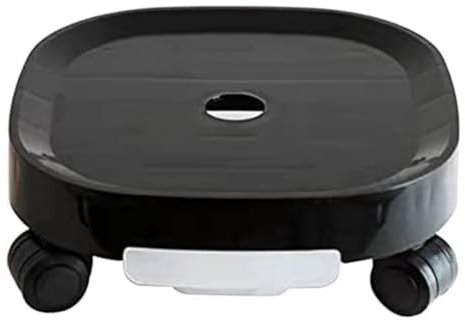 Orolotay Pflanzenpaletten-, Blumentopfwagen, Pflanzenständer mit Rädern und Wasserbehälter Schwarz