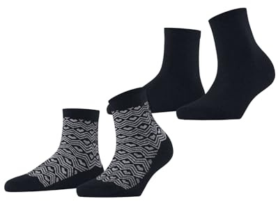ESPRIT Damen Heart Pattern 2-Pack Socken Baumwolle atmungsaktiv
