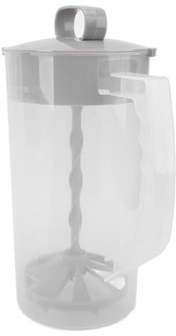 Mezcla de Jarra para Bebidas, Jarra de Leche Materna de 2000 Ml, Jarra de Agua con Tapa, Recipiente de Jugo de Mezcla Fácil, Palas de Plástico en ángulo y émbolo de Mezclador