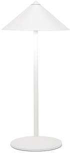 Zafferano, Pina L Desk Lampe, Wiederaufladbare Und Kabellose Tischlampe Mit Touch Control Und Schwenkbarem Kopf, Geeignet Für Den Innen- Und Außenbereich, Dimmer, 2200-3000 K, Höhe 55 cm, Farbe Weiß