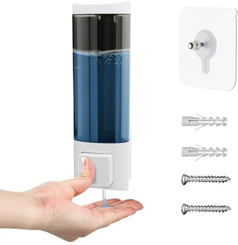 220ML Wall Mounted Soap Dispenser Bathroom, Hand Soap Dispenser, Shampoo and Shower gel Dispenser, Kitchen Dish Detergent Container for Home, Office, Hotel