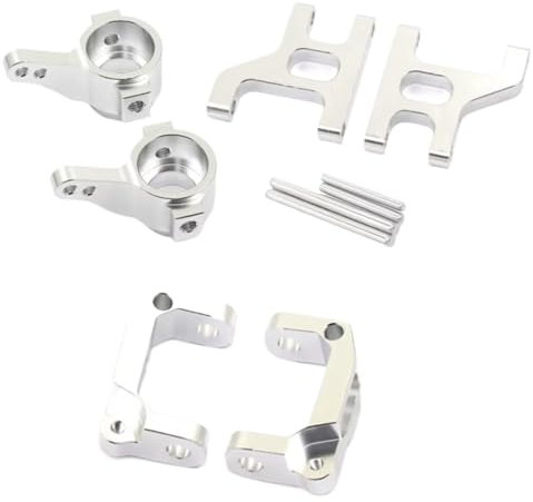 QAWRYV per Tamiya CC01 1/10 Supporto per Mozzo Anteriore in Metallo con Tazza C Braccio di Sospensione Set di Accessori per Auto Cingolate RC RC Tazza dello sterzo