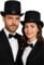 Black Felt Top Hat for Couple – Classic Victorian Style Matching Hats for Men & Women – Fancy Dress Costume Accessory for Parties, Theatre & Themed Events