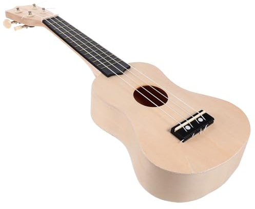 Zerodeko Ukulele Bausatz 21 Zoll aus Lindenholz Selbstgemacht Musikprojekt für Kinder und Anfänger Selbstmontierbare Bemalbare Ukulele als Kreatives Lerninstrument