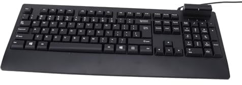 TIKATARER Tastatur, 104 Taste Tastatur Schnelle Rückprallung Renner Nicht -Slip -Fuß USB Stille mit IC Kartenschlitz Tastaturspiele für Desktop Computer Office