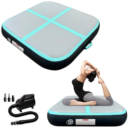 PPXIA AirBlock Aufblasbare Gymnastikmatte Turnblock Tumbling Block Trainings block Trainigsmatte Sportblock Gymnatikblock mit pumpe