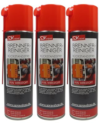 SDV Chemie Brennerreiniger 3x 500ml Spray | Kesselreiniger, Heizkessel, Ölkesselreiniger