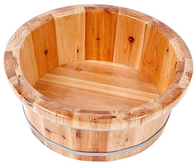 JINGYAN Bains de pieds Cedar Wooden Foot Basin Tub Bucket for Bath Massage Spa Sauna Soak Wood