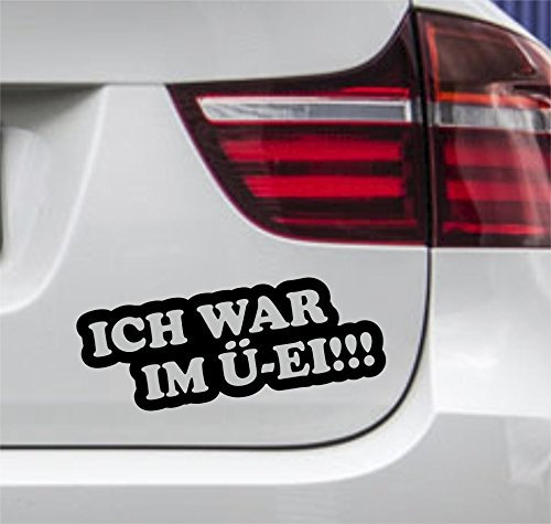 wDesigns 2er Set Autoaufkleber Ich war im Ü-Ei Smart klein Auto Tuning Aufkleber Sticker