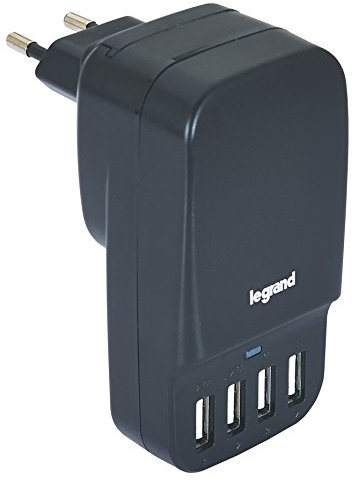 Legrand Adaptateur Prises De Voyage Universel Compact pour 150 Pays (États-Unis, l'europe, Royaume-Uni, Australie, Nouvelle-Zélande) Adaptateur avec 4 Ports USB