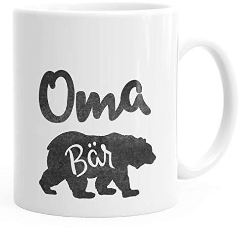MoonWorks Kaffee-Tasse Oma Bär weiß Unisize
