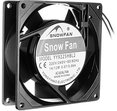 sourcing map YY9225HBL2 AC 220V 0.07A 92x92x25mm 30cm Wire Length Case Fan Cooling Fan for Computer Cases