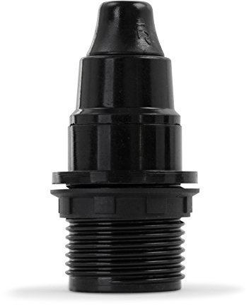 3x Stück - E14 Retro Lampenfassung aus Bakelit, Fassung Teilgewindemantel schwarz mit Klemmnippel