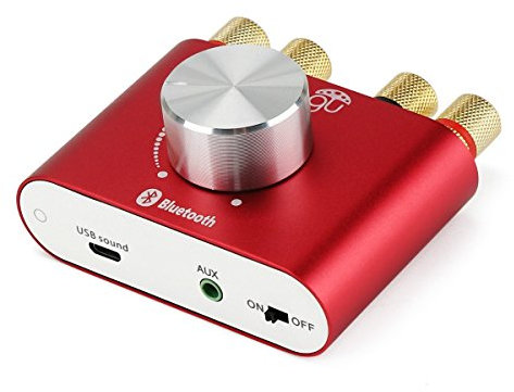 DollaTek TPA3110 30W*2 Two Channel Mini Stereo Audio Wireless Bluetooth Amplifier Digital Signal Power AMP for Tablet PC Smartphone Laptops ect - Red