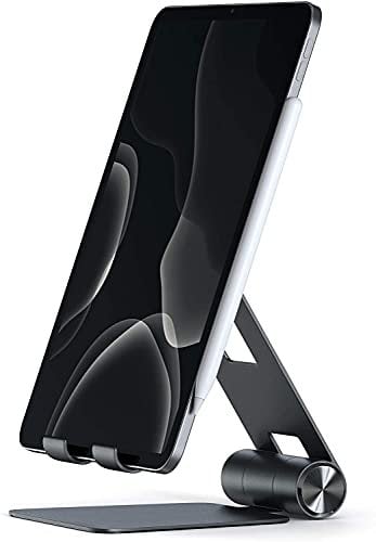 SATECHI R1 Multi-Angle Foldable Tablet Stand, Kompatibel mit iPad Pro Air M4/M2/M1, iPad Mini, iPhones 16/15/14/13/12 und mehr (Schwarz)