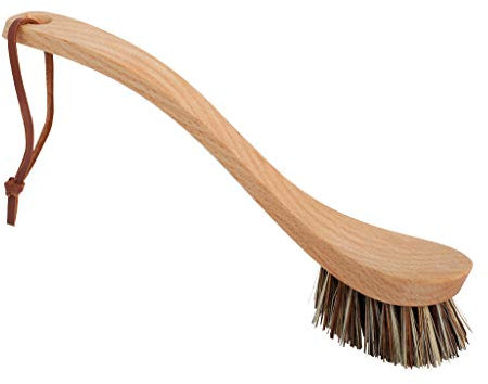 Redecker Elegante Spülbürste mit geschwungenem Griff, Made in Germany (Bestückung: Union (hart))