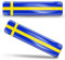 Biomar Labs® 2 x Aufkleber 3D Gel Silikon Stickers Sweden Flag Schweden Schwedische Flagge Fahne Autoaufkleber F 22