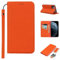 Copmob iPhone 11 Pro Case With Card Holder With Strap,Genuine Leather Flip Wallet Case,[3 Slots][Magnetic Closure][RFID-Blocking],Phone Case Cover for iPhone 11 Pro - Orange