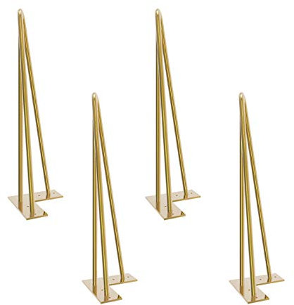 Haarnadel Tischbein 4x Hairpin Leg Möbelbein Haarnadelbeine aus Metall Tischzubehör DIY für Esstisch Couchtisch Schreibtisch