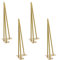 4 Patas Mesa Patas Hairpin Patas a Horquilla Para Mesa de Acero Patas Muebles Robustas Con Tornillos y Bases Protectoras