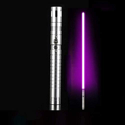 NANDAN Dueling Light sabers for Adults, RGB 16 Colors Flash on Clash Smooth Swing 3 Mode Sound Force Fx Star Lightsabers,Metal Handle Sword,For Jedi Sith Luke Darth Maul fans /39inch