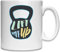 Kettlebell Lift Me Up Work Out Graphic Weiße Keramiktasse Weiß One Size