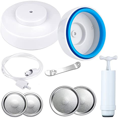 Saker Jar Sealer and Accessory Hose Kit, Vacuum Sealers for Canning Supplies and Food Savers, Canning Kit with Wide Mouth Mason Jars