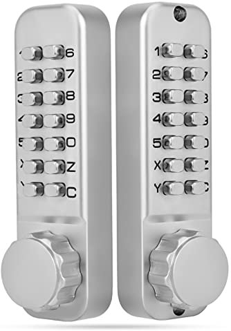 Mechanical Combination Lock, Waterproof Digital Combination Lock Zinc Alloy Double Sided Combination Door Lock Suitable for Garage/Hotel/Office/Warehouse