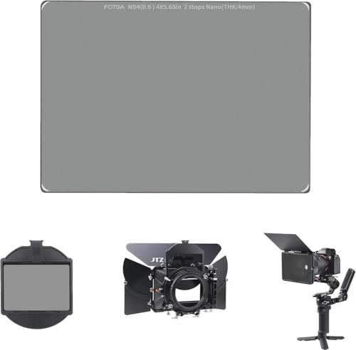 Hersmay Filtro Nano 4x5.65 ND4, vetro ottico ND0.6 (2 stops), rivestimento multistrato MC Cinema Square ND filtro per 4 X 5.65 Matte Inch Box Filtro Supporto Filmmaking Video Making