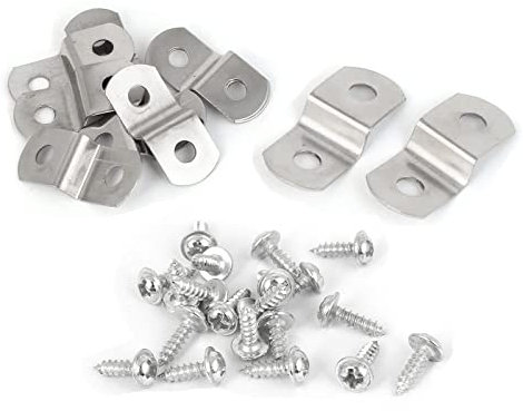 TA-VIGOR Lot de 10 supports métalliques en forme de Z pour cadre photo avec vis 30 x 13 x 6 mm