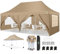 COBIZI Gazebo 3x6 Pieghevole Impermeabile per feste stabile con 6 pareti laterali, aggiornamento tetto alto e borsa per il trasporto, padiglione da giardino pop-up esterno per festival, UV 50+