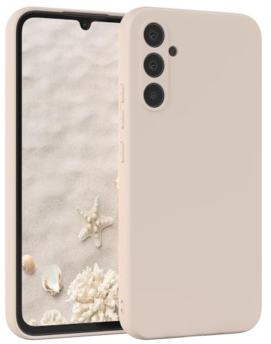 EAZY CASE - Silikonhülle für Galaxy A34 Hülle Silikon Case Beige weich stoßfeste Handyhülle Schutzhülle mit Kameraschutz Dünn Premium Schutz Cover TPU Phone Bumper in Pastell Taupe Matt