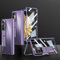 COQUE Custodia per Telefono Honor Magic V2 con Pellicola Anti-Peep, Guscio di Copertura Pieghevole in Stile Supercar, Custodia Trasparente per Honor Magic V2-Viola
