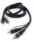 DRUT 1.5m Twin RCA to RCA Phono Turntable Mixer Ground Lead With Earth Terminals Cable (5ft.)
