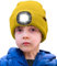 ATNKE Kids LED Beleuchtete Mütze mit Licht,Wiederaufladbare USB 4 LED Laufmütze Extrem Heller Lampe Winter Warme Stricken Mütze Großartig Geschenke für Jungen und Mädchen/Yellow
