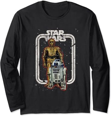 Star Wars R2 D2 And C3PO Vintage Long Sleeve T-Shirt