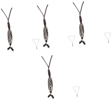 VALICLUD Tibetische Dzi Perlen Halskette Mit Grünem Glücksanhänger Ethno Schmuck Für Damen Buddha Stil Modisch Und Elegant Für Alltag Und Besondere Anlässe